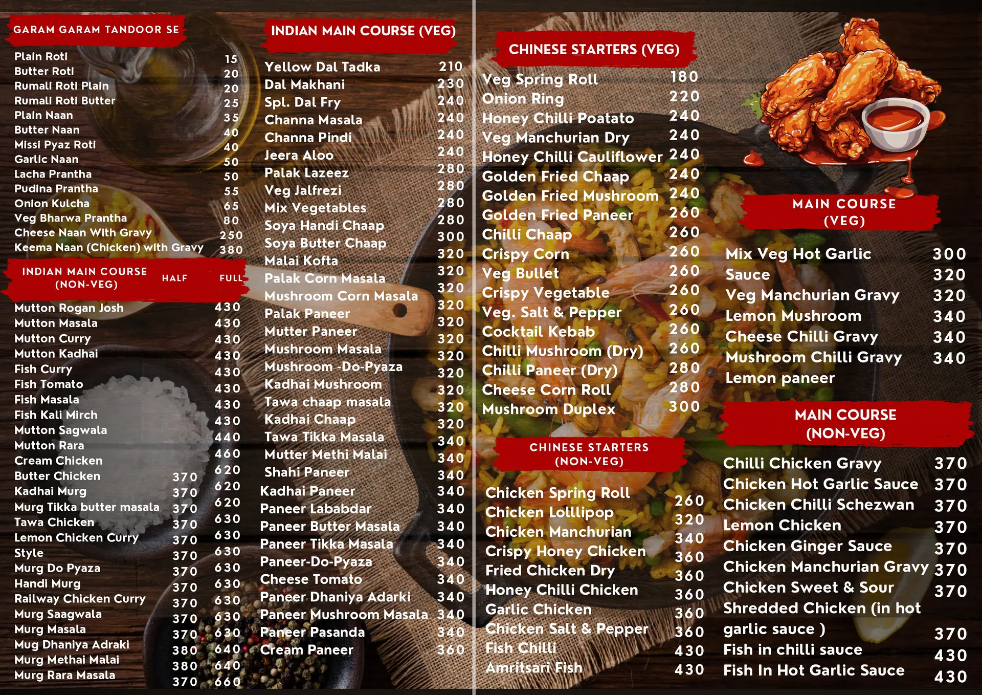 nawabi kukkad menu